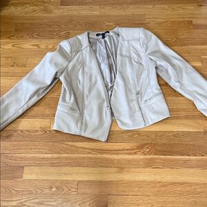 WHBM tan leather jacket